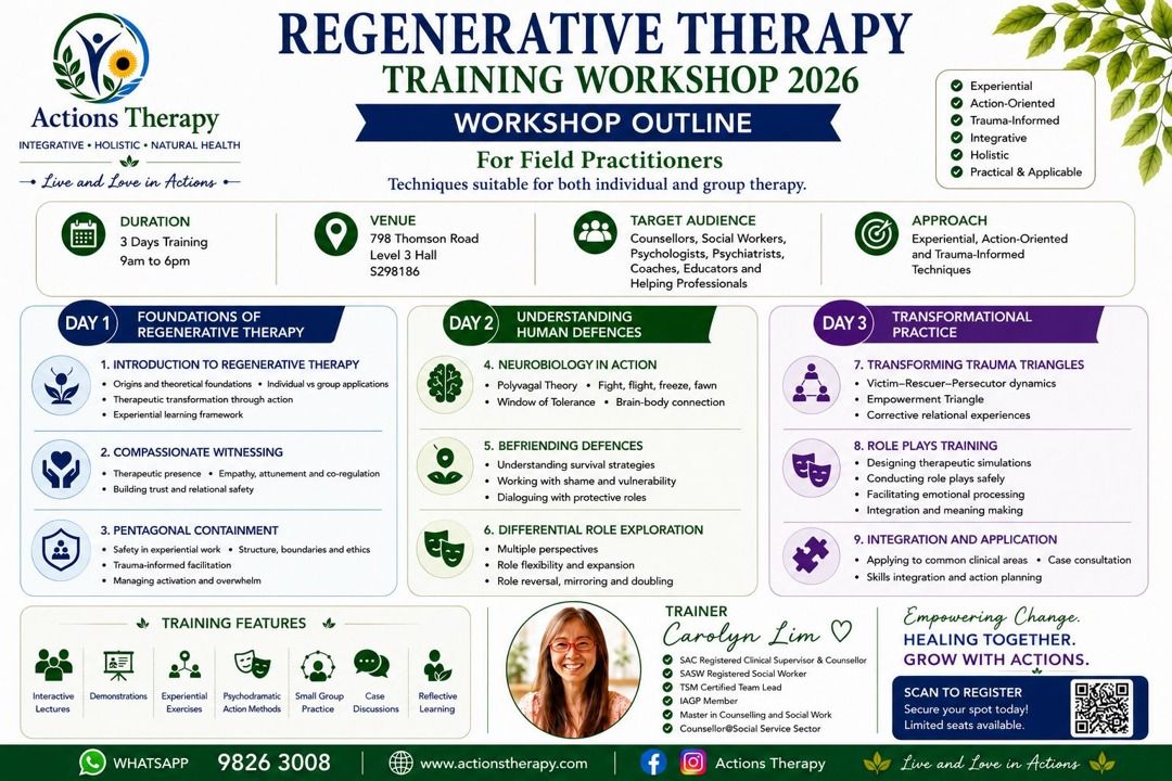 Regenerative Therapy Training Workshop — Workshop Outline flyer (16–18 November 2026)